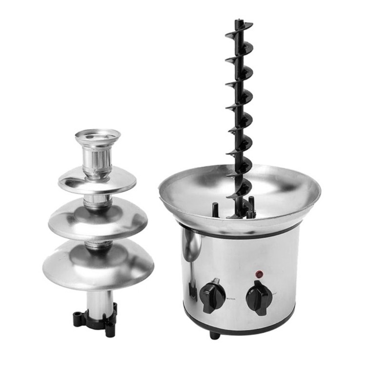 Chocolate Fountain, 4 Tiers Electric Melting Machine, Fondue Pot Set, for Chocolate Candy, Ranch, Nacho Cheese,EU 220V