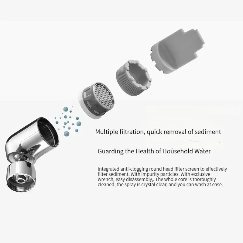 Xiaomi Mijia Mouthwash Bubbler S1 Universal Faucet 720 Rotatable Splash-proof Water Nozzle Joint To Wash Face Bathroom Supplies