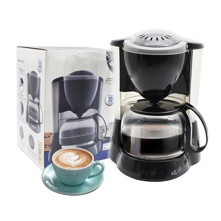 Coffee Maker Small Home Portable Automatic American Drip 800W Large Capacity Office Household Coffee Maker with Po