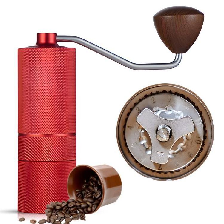 Manual Coffee Bean Grinder 12 Coarseness Settings CNC Stainless Steel Core Burr Coffee Grinder Portable Double Bearing