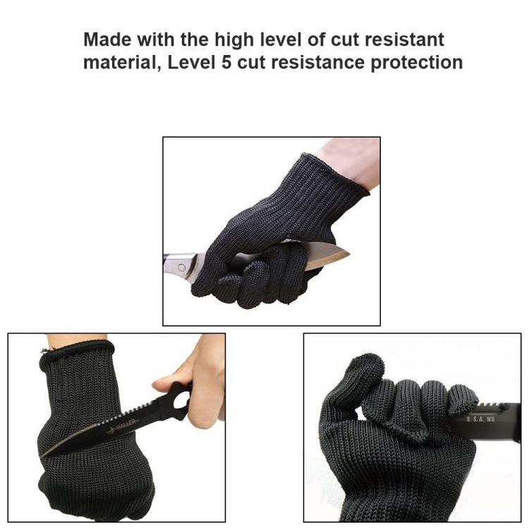 Cut Resistant Gloves Cut Resistant Work Gloves Level 5 Protection Wear Resistant for Meat Cutting/Metal Processing/Gardening/Woo