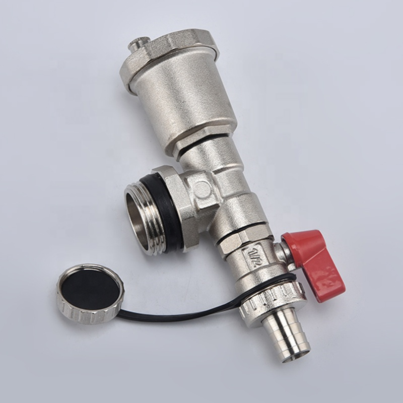 Hot System Water Heater Floor Pressure Reducing Air Vent Boiler Brass Drain Valves Ball