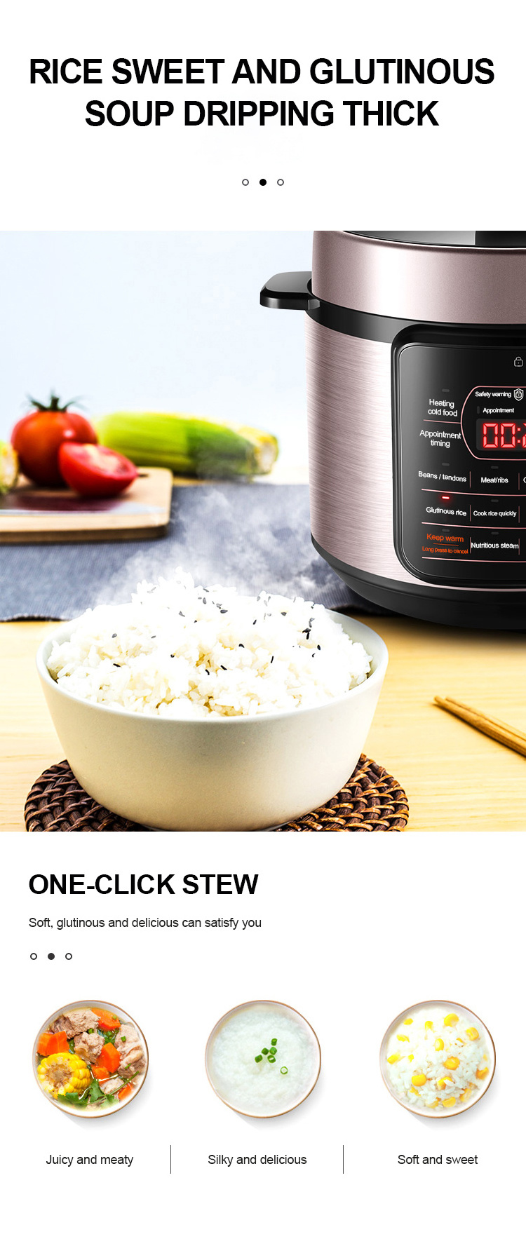 Multi Function Programmable Auto Smart Electric Pressure Rice Cooker ...