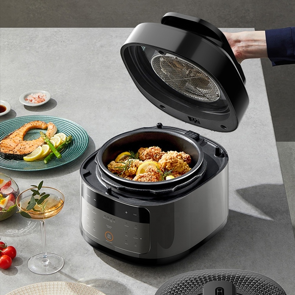 Detachable Lids Kitchen 4 Liter Multi Cooker 2 in 1 Pressure Air Fryer