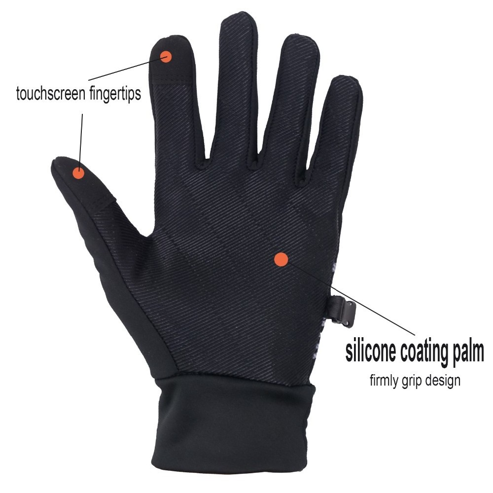 HANDLANDY winter cycling gloves leather horse riding gloves warm touch screen