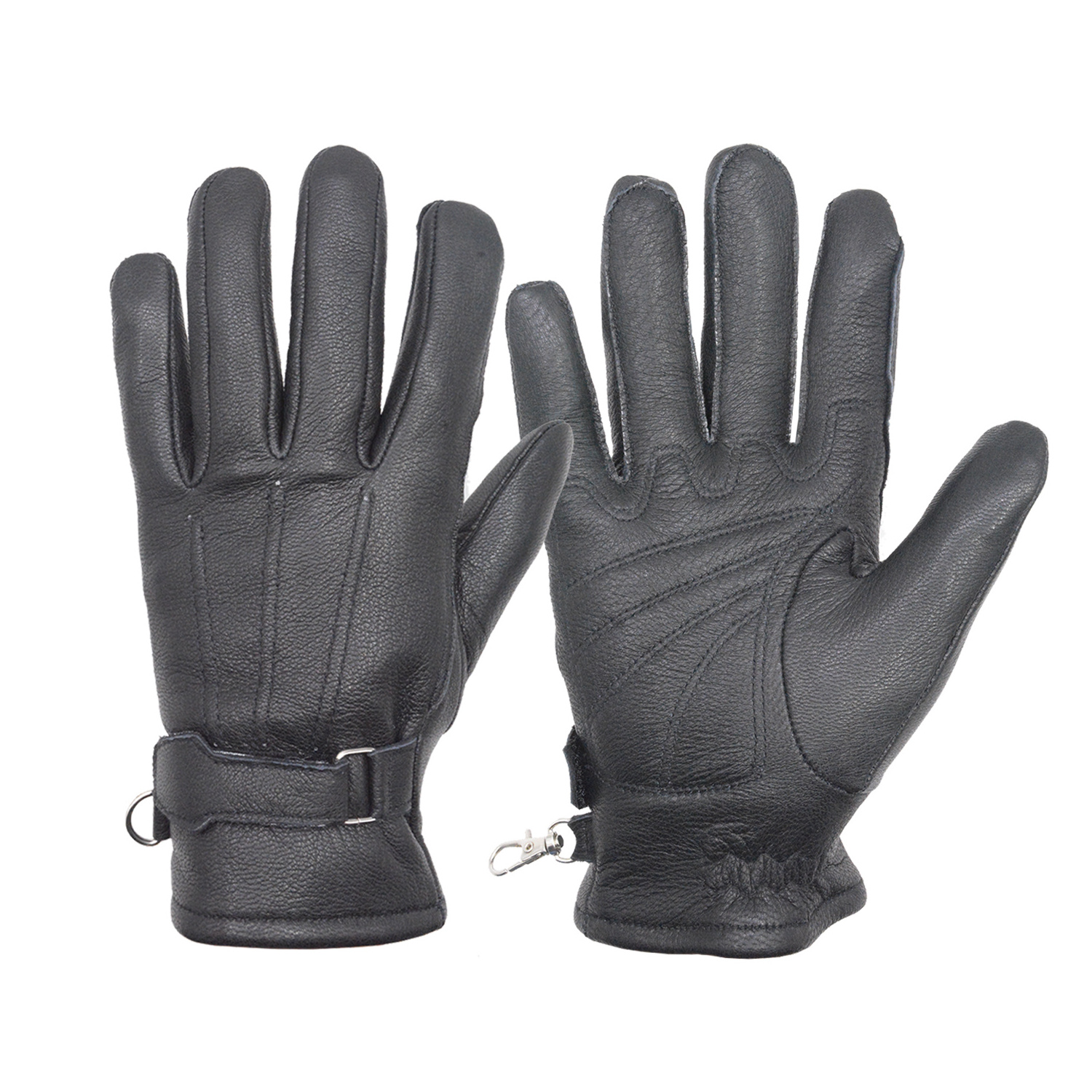 HANDLANDY Flexible Full Grain Goatskin Leather Palm Work Gloves Safety Cut Resistant Lining Leather Working Gloves For Men