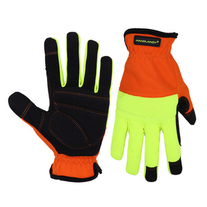 HANDLANDY Brand New Foam padded Microfiber Palm anti vibration Mechanical gloves touch screen fingertip