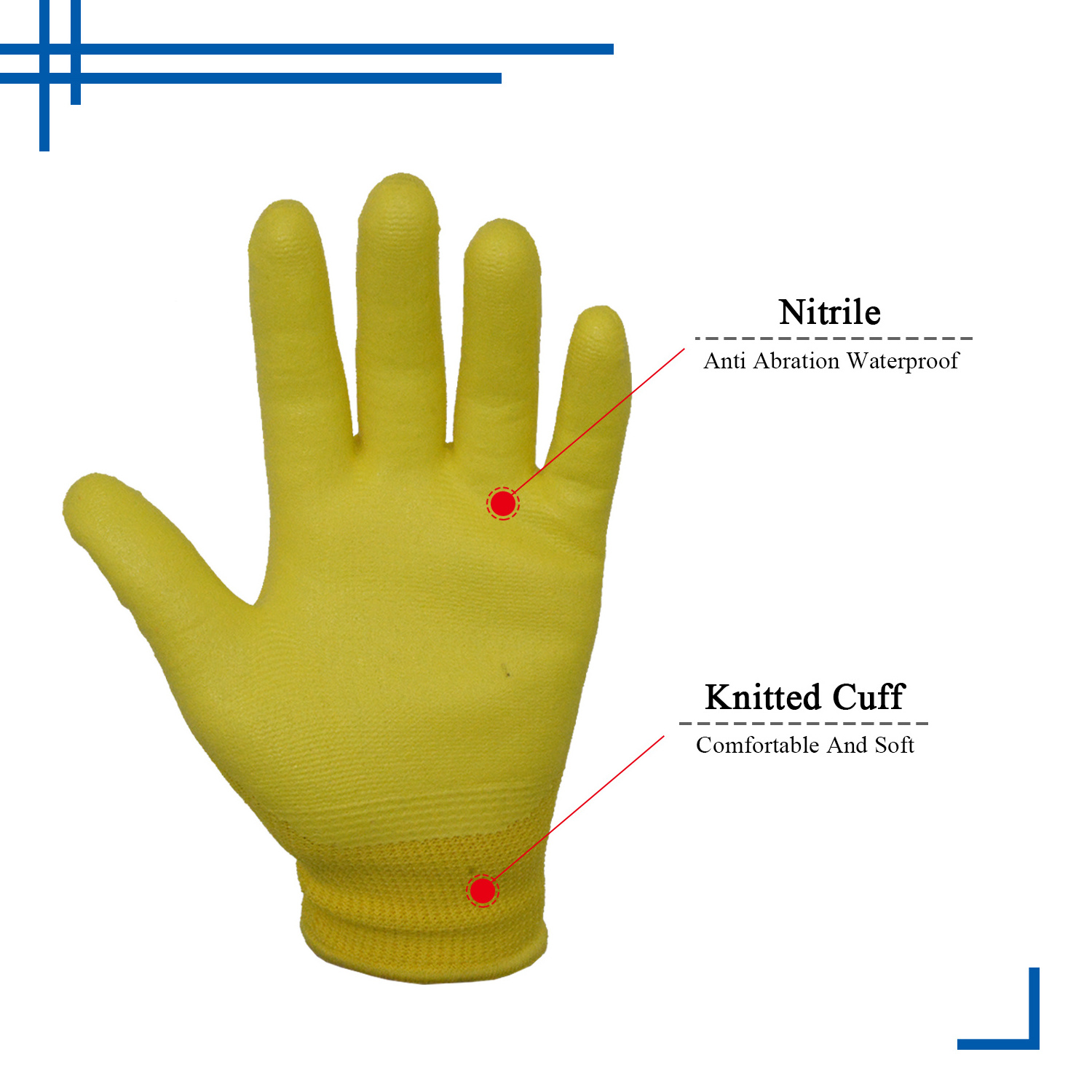 HANDLANDY Brand New polyester liner Nitrile Dipping Palm Kids Gloves For Gardening work Panda pattern printing