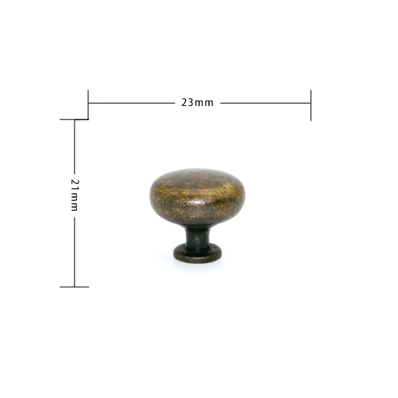 Antique Bronze Round Drawer Knobs European Vintage Dresser Kitchen Cupboard Wardrobe Furniture Hardware Doors Handles