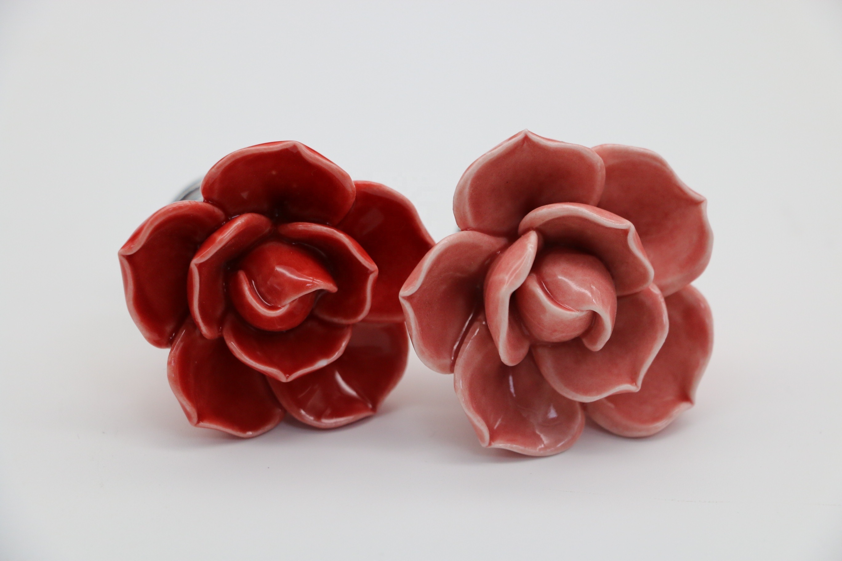 Rose Pulls Flower Ceramic Drawer Knobs for Kitchen Cabinets Pull Knobs Cupboard Dresser Wardrobe Door Handle