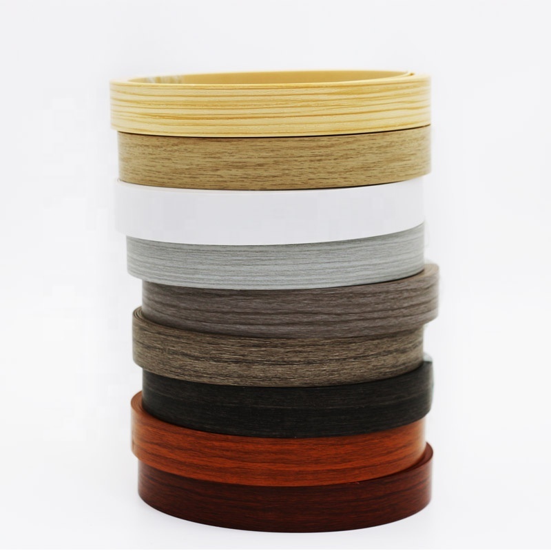 High Quality Waterproof Lipping Wood Grain Countertop Edging Trim Furniture Accessories Cabinet Protection PVC Tape Edge Banding