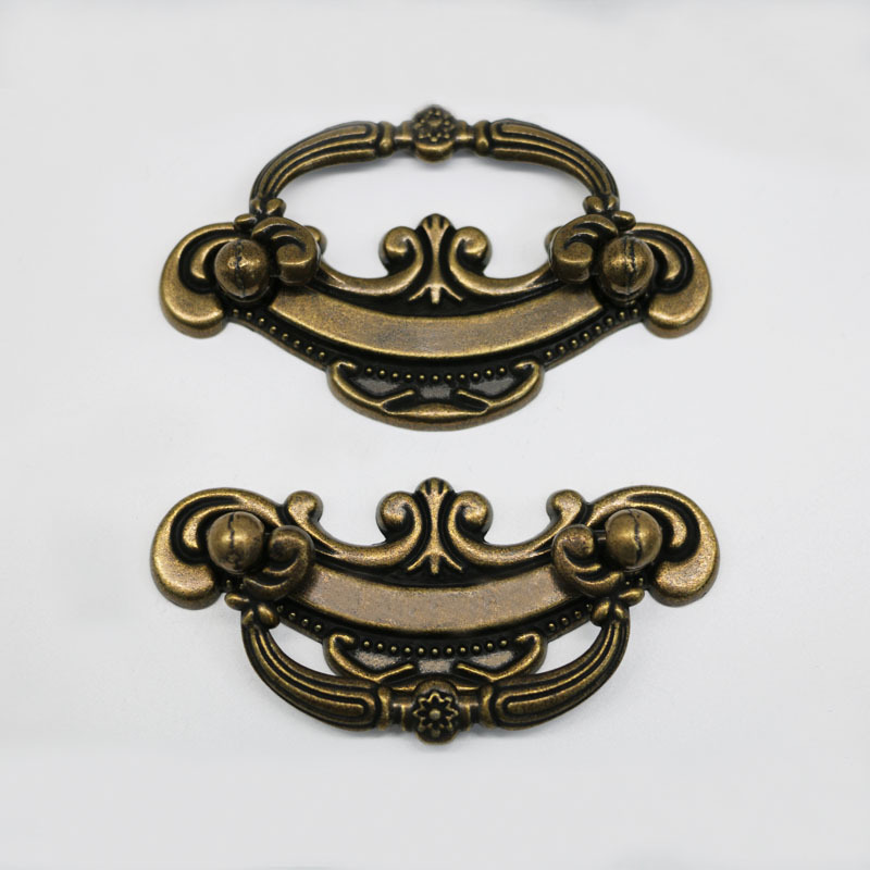 Antique Bronze Brushed Drawer Cabinet Knobs European Vintage Bedroom Kitchen Furniture Hardware Dresser Cupboard Door Handles