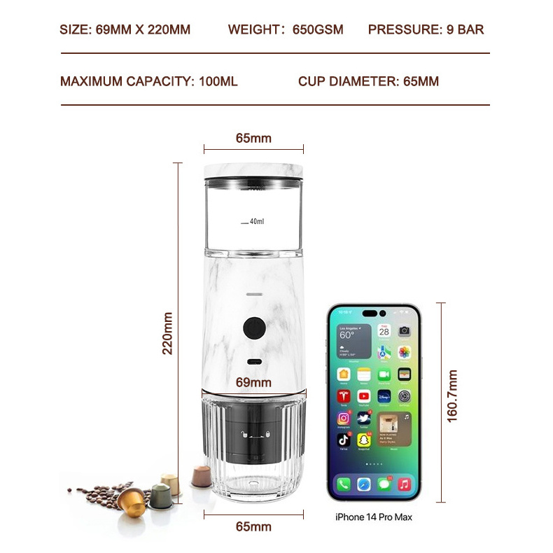 Bulk price new design travel car USB coffee on the go mini automatic espresso  drip portable coffee makers