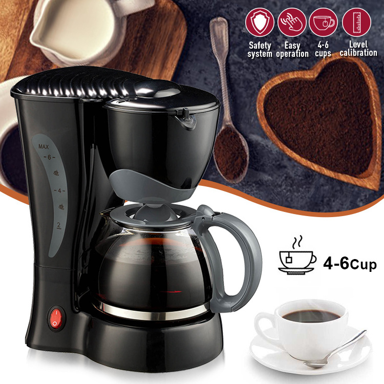 New Design Keep Warm 4-6 cup Pod Coffee Machine Home Use Drip Coffee Maker