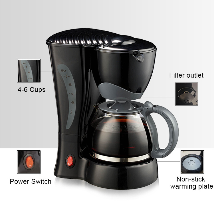 New Design Keep Warm 4-6 cup Pod Coffee Machine Home Use Drip Coffee Maker