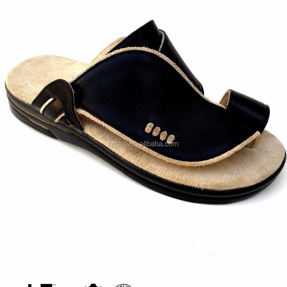 New designs sandals for men slides footwear with OEM service unisex slipper Arab sandals leather shoes