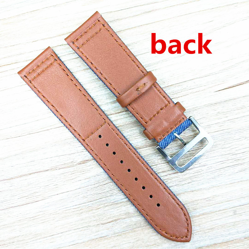 Rubber Elastic Stretch Buckle Quick Release Nylon Band 20 22 mm straps smart watch leather strap 22mm