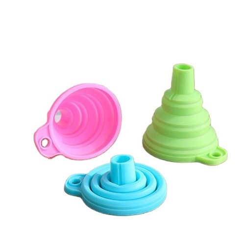 Factory priced Eco Friendly portable silicone funnel for liquids in kitchen and Travel