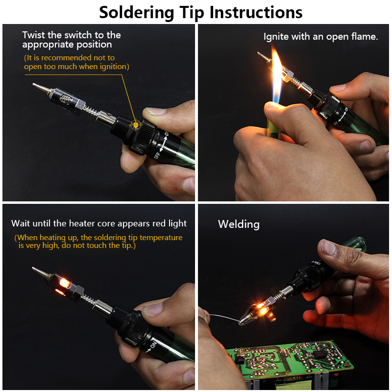 handskit  MT-100 Cordless Torch Soldering Iron  Butane Gas Soldering Iron Pen   Flame Butane Gas Soldering