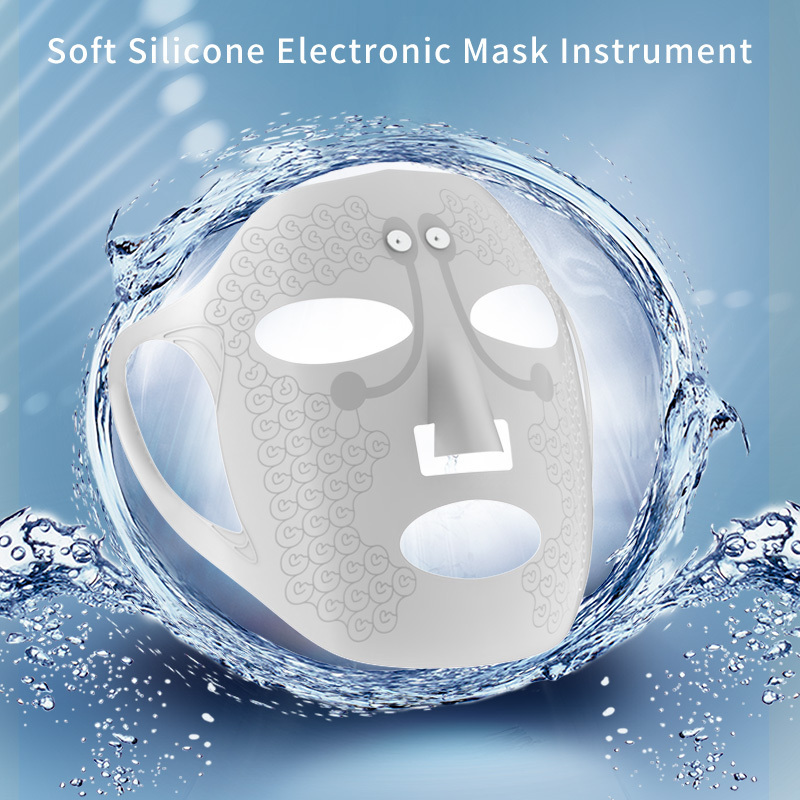 Electric Facial Massage Mask Ems Face Massager 3D Magnetic Vibration Massage SPA Beauty Skin Care Mask For Anti-Aging