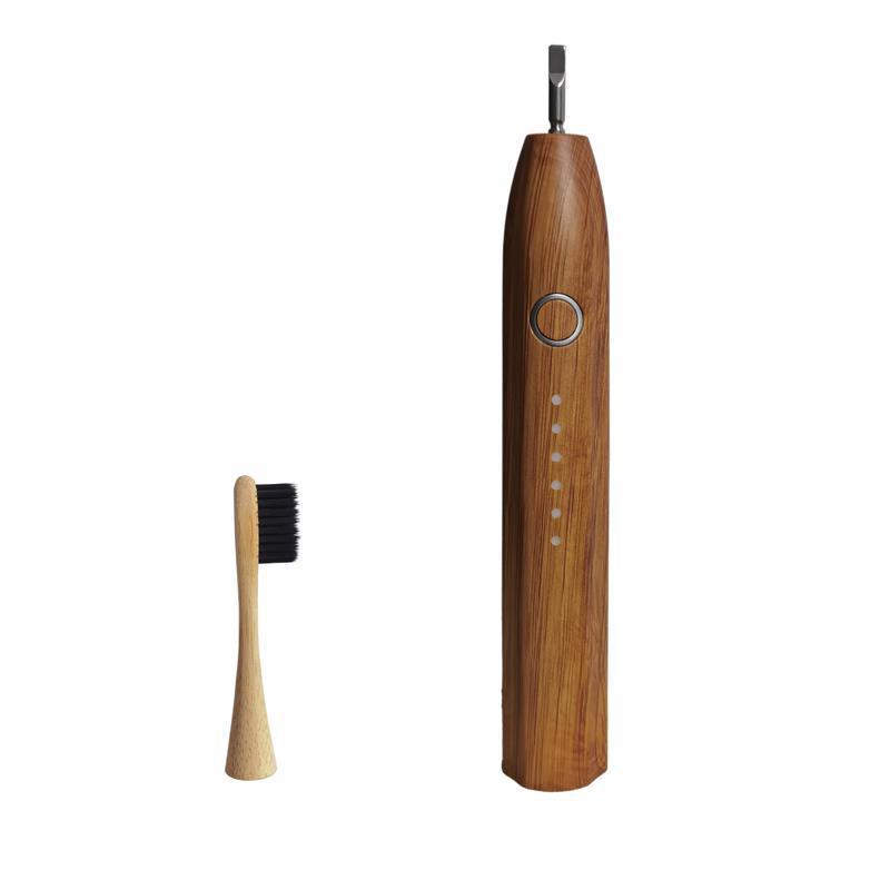 Portable Electric Sonic Vibration Toothbrush USB Rechargeable Bamboo Electric Toothbrush With 6 Adjustable Modes Oral Care Tool