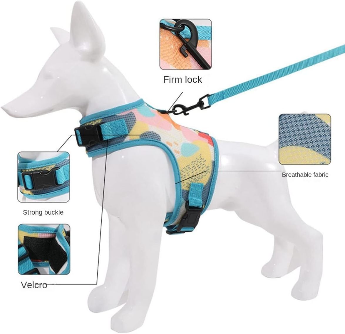 Pet leash vest type reflective explosion-proof dog leash pet carrier