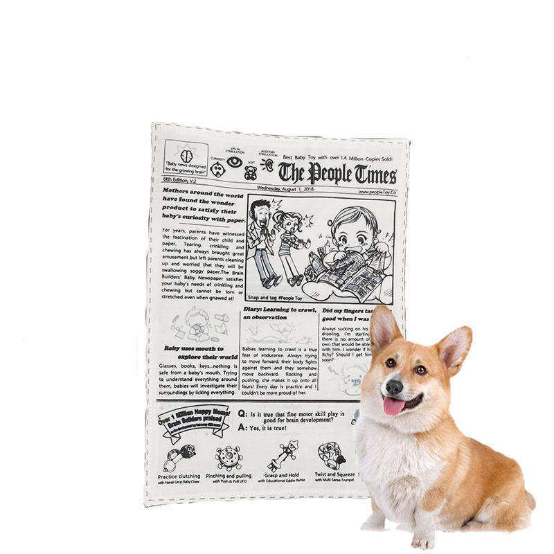 Simulated newspaper playing cards pet sounding toy dog anti-biting teeth interactive pet chewing toy