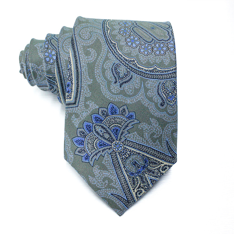 TONIVANI-50 Wholesale Shengzhou China Mens 100% Silk Paisley Digital Printed Ties Male Silk Printing Classic Necktie