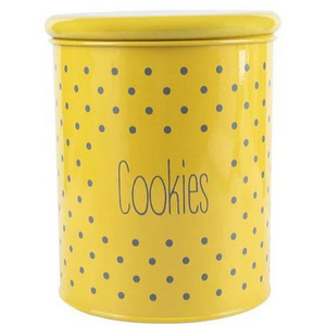 Yellow cookie Jar classic unique design for food storage dry food kitchenware hotel restaurant wholesale made in india 2023