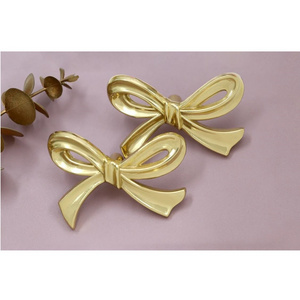 Brass bow gold luxury knobs pull cabinet drawer for home dresser door cabinet furniture decorative kitchen wardrobe handle knobs