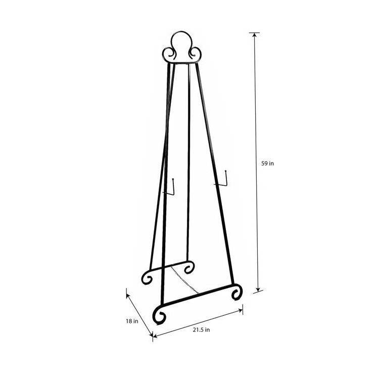 Popular display easel stand metal tripod adjustable freestanding for home office school floor and tabletop decor picture holder