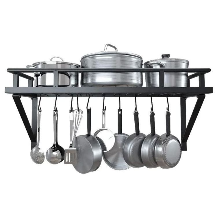 Professional creative pot rack for pots cover and pans hanger hook utensils wall mounted hanging storage rack kitchen organizer