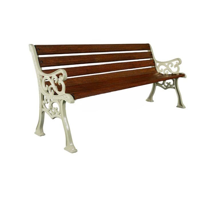 Fancy cast iron & wooden garden patio bench for home hotel garden outside park seating patio bench outdoor and indoor furniture