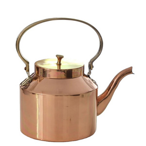 Luxury design tea kettle copper teapot new classic wholesale for hotel restaurant home kitchenware coffee pot made in India 2023