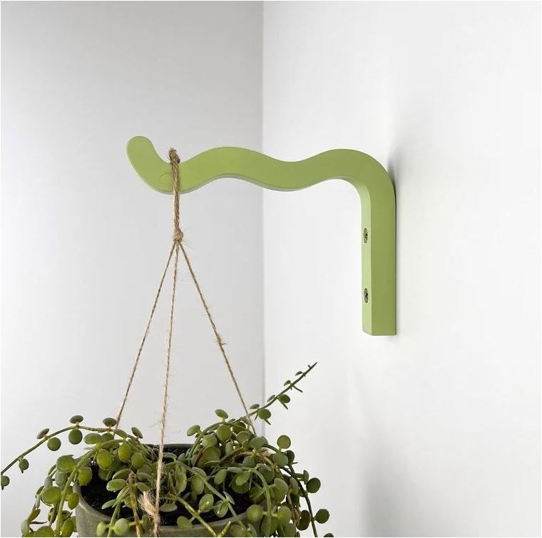 Bright wavy plant hook wiggle wall hook for planters modern bulk quantity for kitchen bathroom home office wall decor wholesale