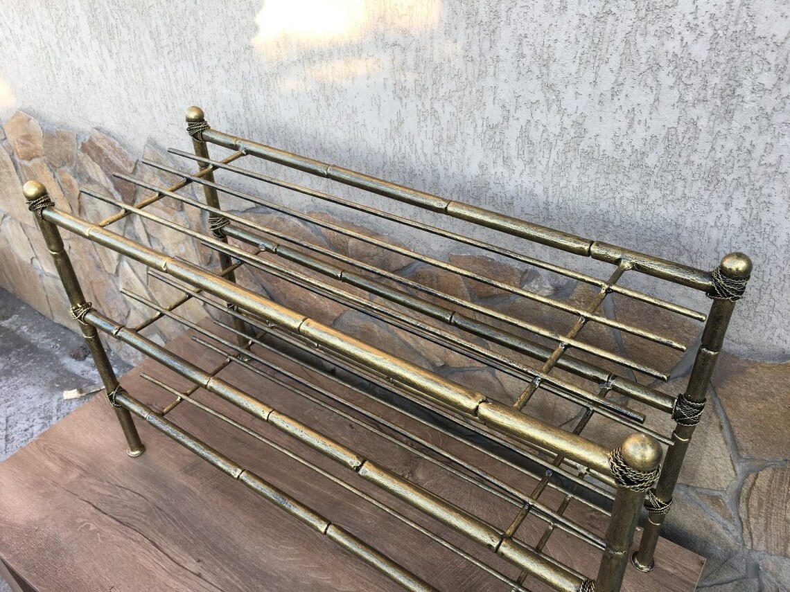 bench, metal furniture, hallway shoe rack, entryway decor Metal Shoe Rack In Gold Finish with Seat & Shelf Large Hot transparent