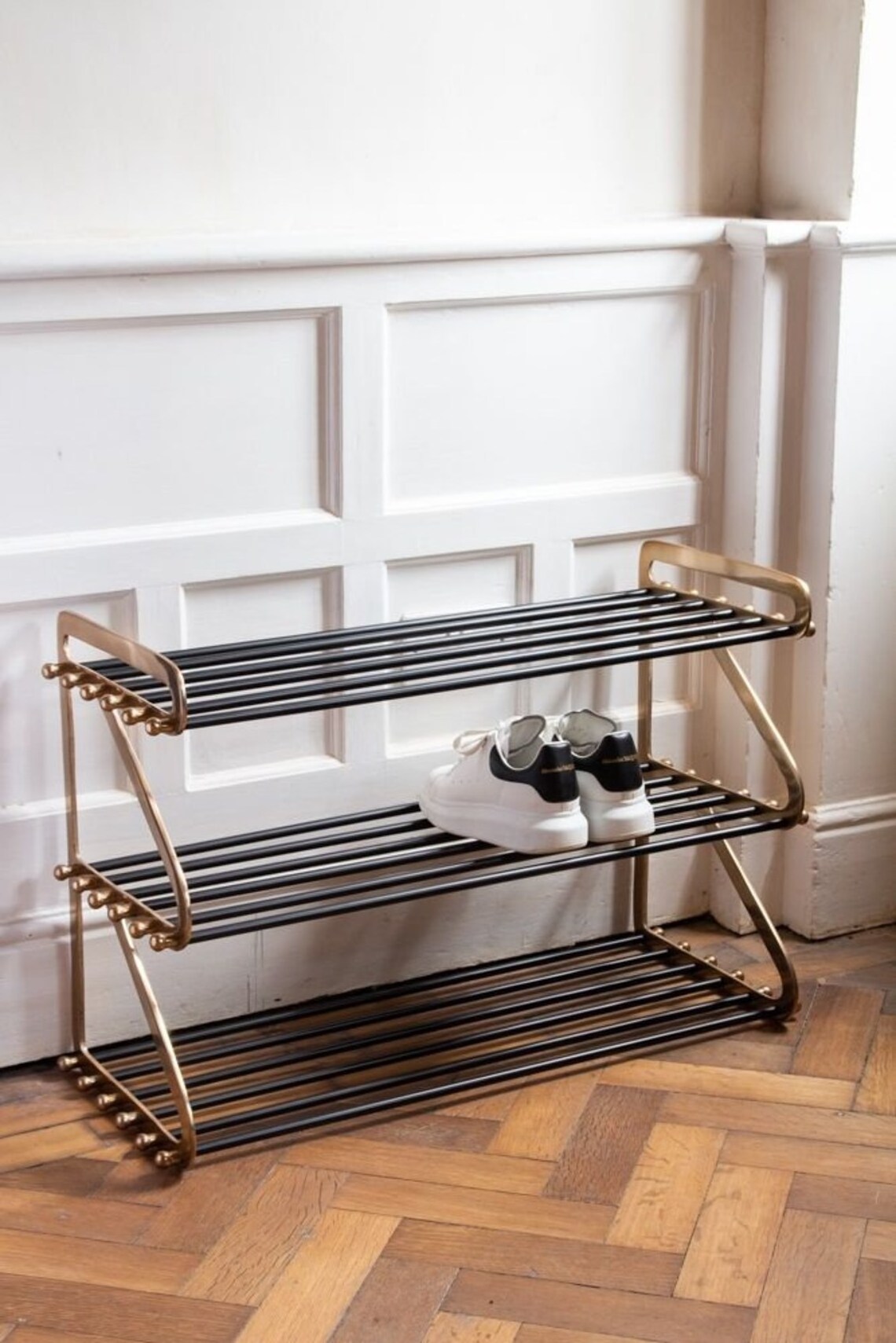 Shoe Rack dazzling design for hallway  Entryway Furniture Brass Rack Brass Furniture Eak entryway shoe bench Narrow bench Small