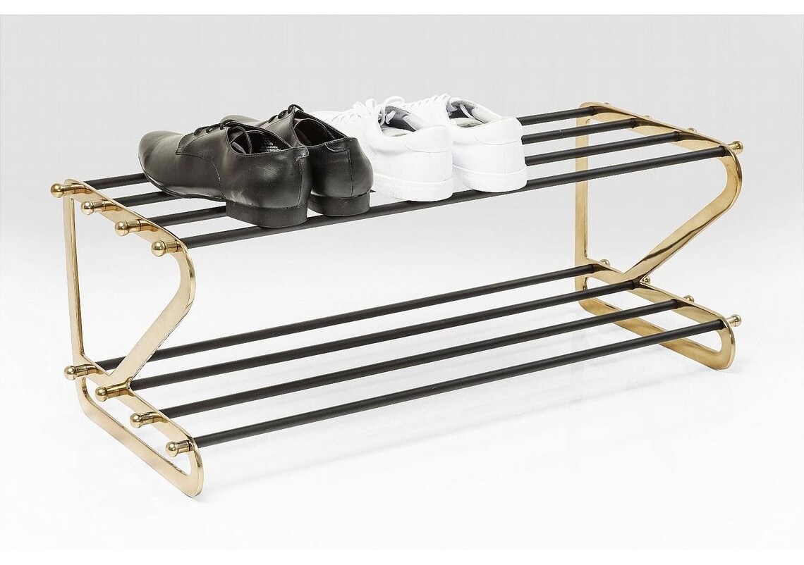 Shoe Rack dazzling design for hallway  Entryway Furniture Brass Rack Brass Furniture Eak entryway shoe bench Narrow bench Small