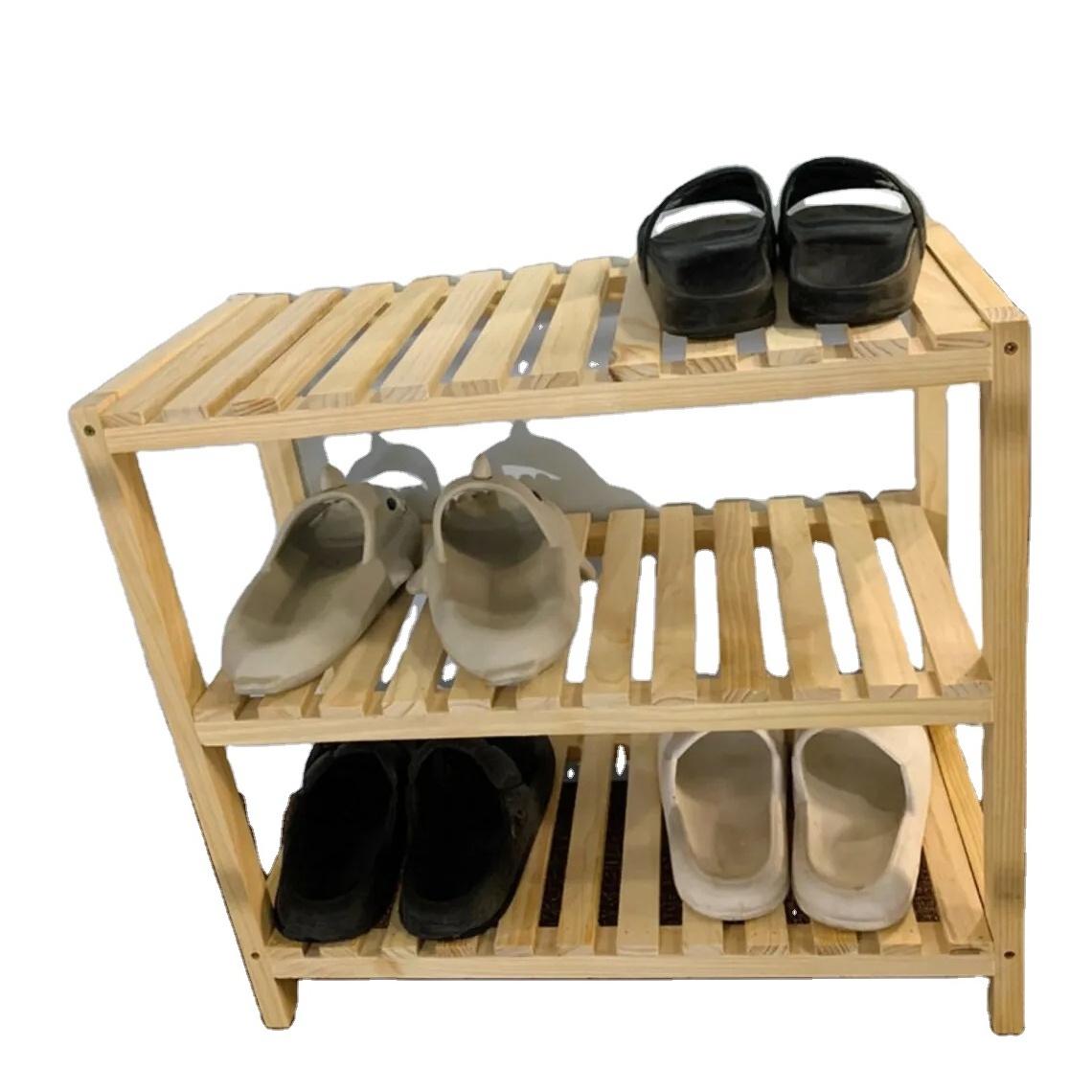 Shoe shelf treated for termites anti-mold Wooden Shoe Rack Organizer Italian Design Stylish Shoe Storage Solution Black