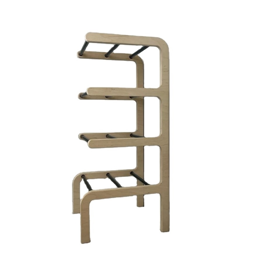 4 Tier Shoe Tower Organizer  Small Shoe Rack Stand for Entryway Customized bamboo shoe storage rack for home indoor outdoor