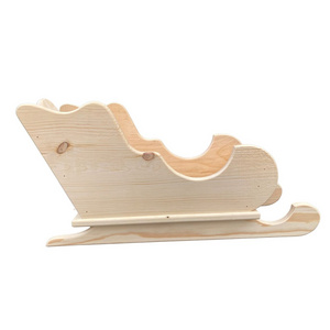 Unique wooden Christmas sleigh for holiday table top sleigh basket Christmas home festival decoration indoor and outdoor decor