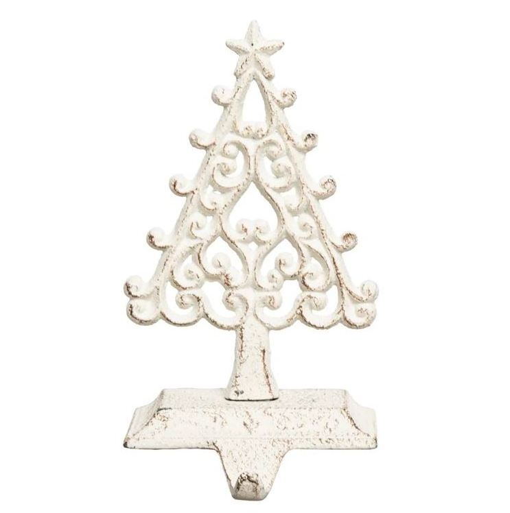 Tree shaped modern luxury Christmas stocking holder for home fireplace Christmas ornament Xmas stocking hanger indoor decoration