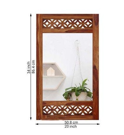 Cambrey Side Stripped Mirror With Frame Wood Item Unique Item top beautiful Product wood Mirror Frame New Design