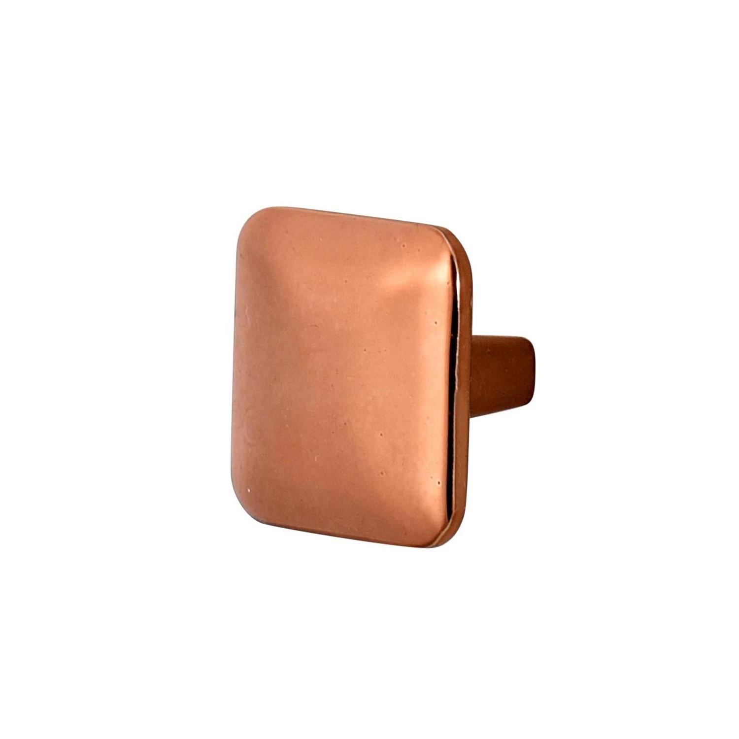 Metal rose gold square shape modern door knobs for home dresser door cabinet furniture decorative kitchen wardrobe handle knobs