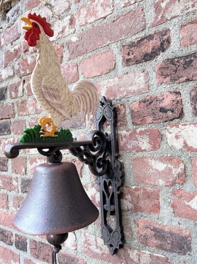 Handmade Bell Rooster Cast Iron Hanging Door Bell For Outdoor Home Decor Farmhouse Garden Decoration Made in india Bulk quantity