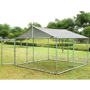 Outdoor large metal dog kennel animal cage cover for run outdoor house protective door removeable training pet behavior hot sell