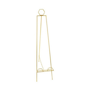 Professional gold metal tripod easel stand display adjustable for home office school floor and tabletop decor picture holder