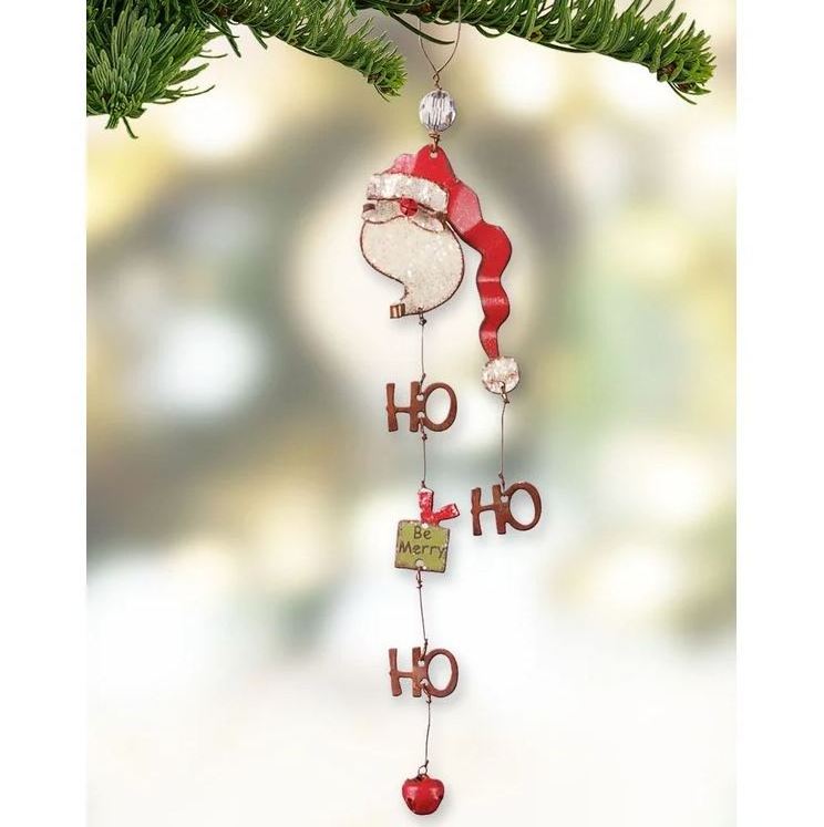 Metal red Christmas hanging ornaments wholesale Christmas tree hanging decorating accessories for home x mas new year party 2023