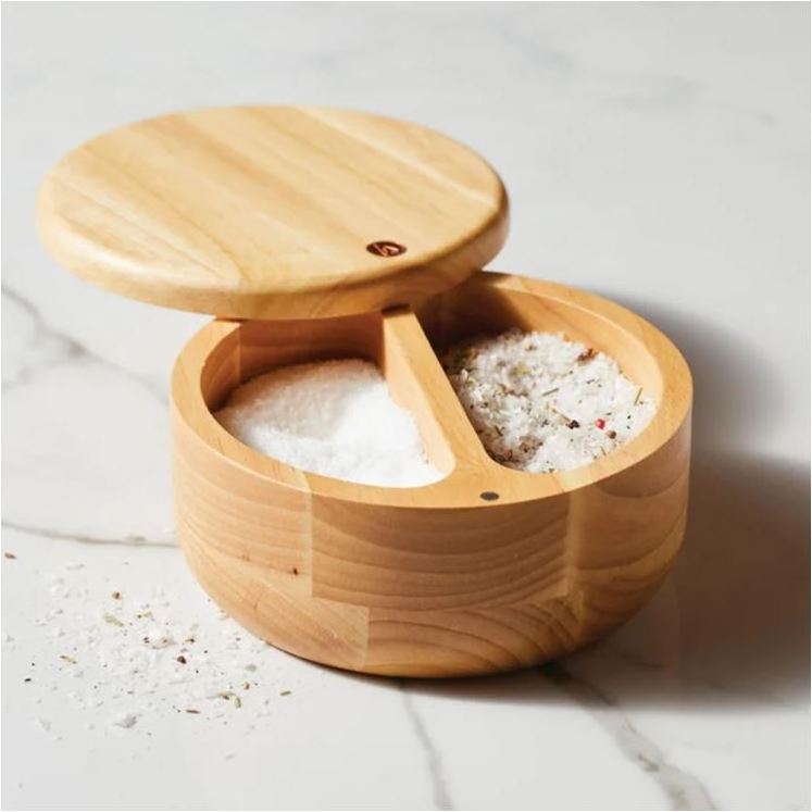 New natural wood salt and pepper shaker commercial restaurant food service herbs & specie tool for home hotel table ware 2023