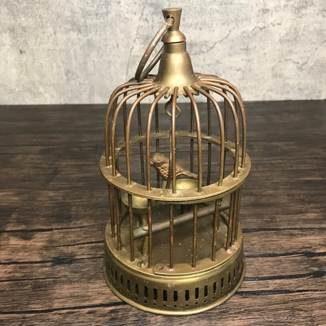 Solid Brass Bird Cage Bird cage with Swinging on Perch and Moveable Doo Old cage Handmade Bird Japanese bamboo made in india